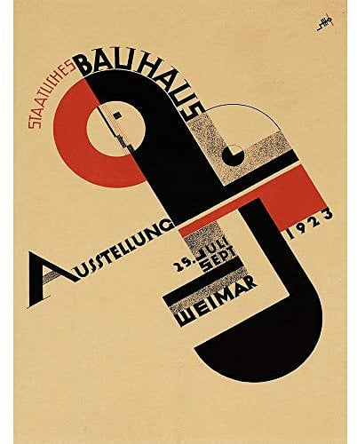 Wee Blue Coo Exhibition Bauhaus Weimar Icon Germany Vintage Retro Advertising Art Print Poster Wall Decor Kunstdruck Poster Wand-Dekor-12X16 Zoll
