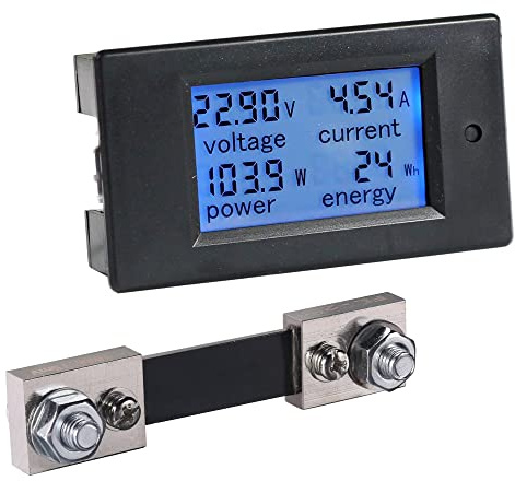bayite DC 8-100V 0-100A Amp Meter Voltmeter Battery Monitor with 100A Shunt