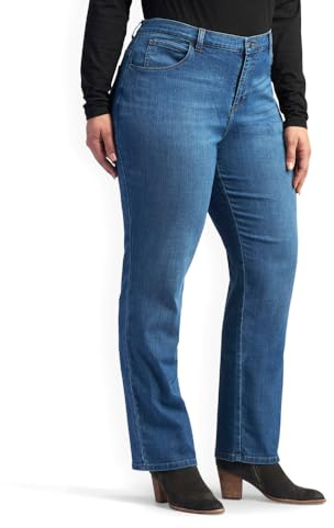 Lee Women's Relaxed Fit Straight Leg Jean, Meridian, 16