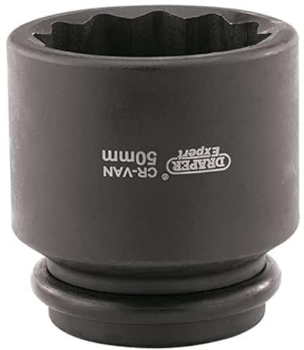 Draper 33319 Expert Hub Nut Impact Socket, Blue, 50mm, 3/4 Square Drive
