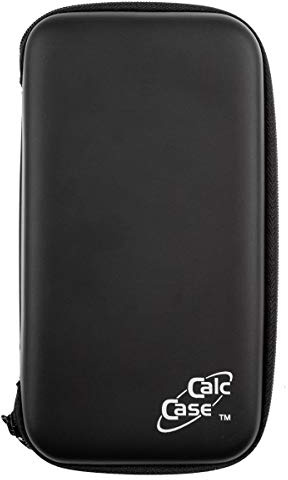 CalcCase Original Schutztasche Schutzhülle für Taschenrechner TI-10 - robuste + schmutzabweisende Oberfläche, schwarz, edle Schützhülle mit Reißverschluss