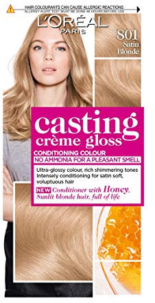 L'Oréal Paris Casting Crème Gloss - Tinte semipermanente para el cabello, fórmula sin amoníaco y acondicionador con infusión de miel, acabado brillante, color para hasta 28 champús, color: rubio