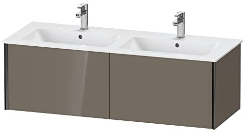 Duravit XViu 4029 Waschtischunterbau wandhängend, 2 Auszüge, für Doppelwaschtisch ME by Starck 233613, 1280x480 mm, XV40290B289, Farbe: schwarz matt/flannel grey hgl.
