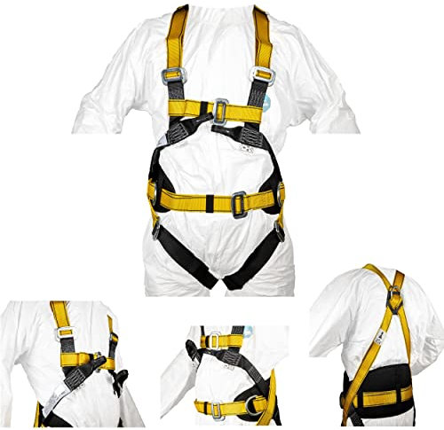 IMBRACATURA comfort ANTICADUTA 4 punti d’ancoraggio omologata CE, protezione anticaduta sospensione in aria sicurezza personale, cintura comfort, imbracatura tessile anticaduta via ferrata arrampicata