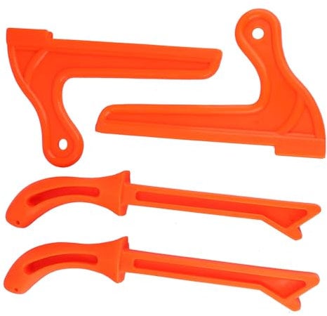 Set di bastoncini di sicurezza per la protezione delle mani per seghe da tavolo Seghe a nastro Utensili da carpenteria da tavolo, confezione da 4(Arancio brillante)