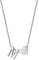JewelryWe Buchstaben Herz Kette Damen: Silber Edelstahl Buchstabenkette Initiale Halskette mit Anfangsbuchstaben Alphabet M Herz Anhänger Namen Kettenanhänger Initialschmuck Geschenke Mädchen Freundin
