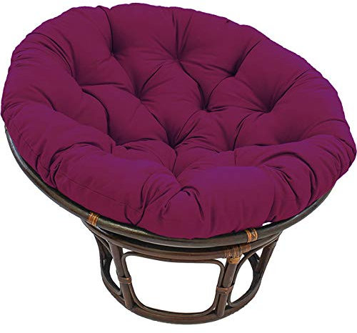 Papasan runde Stuhlkissen, Sitzpolster, Bodensitzkissen, nur Papasan-Kissenbezug, Schaukelkorbkissen, dickes Eiernest-Sitzkissen für den Innenbereich, Balkon, lila, 140 x 140 cm