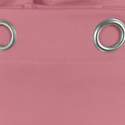 Corredocasa Tenda Raso Cuba Coprente Oscurante Resistente Antipiega con Occhielli per Soggiorno Camera Ufficio Balcone Porta Finestra 140x290 cm Colori Assortiti(Rosa)