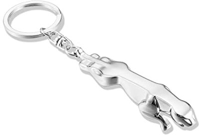 ARKOSKNIGHT Kreativer Auto-Logo-Schlüsselanhänger für Auto, 3D-Chrom-Metalllegierung, Schlüsselanhänger, Geschenke für Frauen und Männer, Schlüsselanhänger, Universalgröße, Passend für Jagvar, Large,