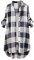 Lange Bluse Damen Leinenhemd Lang Kariert Shirt Frühling Revers Langarmshirt Knopfleiste Hemd Leinenbluse Lose Longbluse Blusenshirt Oberteile Tops, Blau, XXL