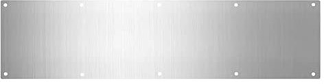 GALOFAY Tür-Metall-Trittplatte, 76,2 cm, Aluminium, dekorative Platten, Schutz für 81,3 cm Vordertüren, 18 Ga Dicke 15,2 x 76,2 cm, silberfarben