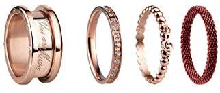 BERING weiblich Ring Size 9 rosé gold glänzend Symphony-Set-YouAreMagic 9