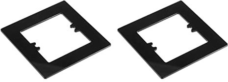 sourcing map Switch Surround Plate Wall Panel Decoration Single Gang Acrylic Black 110mm x 110mm for Home Office Pack of 2