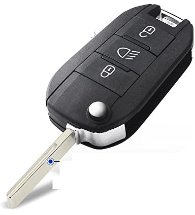 Chiave telecomando per auto compatibile con Peugeot 208 2008 301 308 3008 408 508 compatibile con Citroen C3 ID46 PCF7941 434 MHz HU83 VA2 Blade Flip Key (colore: lampada a lama HU83)