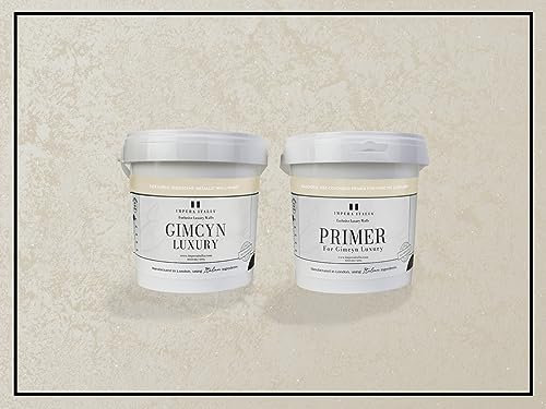 Impera Italia Gimcyn Luxury - Textured, Metallic Effect, Iridescent Wall Paint Bundle. Includes 1kg of Paint and 0.5L of Primer - Covers 5SQM - In Colour ANDALUSITE.