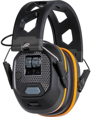 Klein Tools AESEM1S Smart Sense Electronic Hearing Protection Safety Earmuff with Bluetooth & Situational Awareness, NRR 23dB, 25hr Runtime