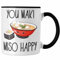 Trendation - Sushi Liebhaber Tasse Geschenk You Maki Miso Happy Japan Sushiliebhaber GEschenkidee Spruch (Schwarz)