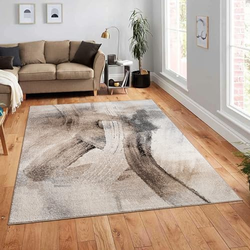 Paco Home Teppich Wohnzimmer Schlafzimmer Kurzflor Abstraktes Design Vintage Muster Weich Flauschig Moderne Deko, Grösse:120x160 cm, Farbe:Bunt