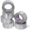 ADHES Ruban adhésif aluminium renforcé ruban adhesif haute temperature ruban de réparation, Résister à 80°C à 100°C, pour la l'isolation, l'étanchéité et la protection, 50mm x 25m, 6 rouleaux
