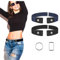 【2 Stück】Elastischer Schnallenfreier Gürtel, Stretch Gürtel für Damen (Set D, L-2XL)