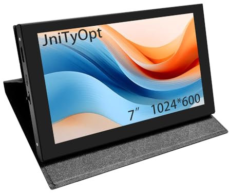 JniTyOpt Pantalla portátil USB-C de 7 pulgadas HDMI de alto píxel con pantalla táctil para Raspberry Pi 3/3B/3B+/4/4B Orange Pi Banana Pi Mini PC IPS módulo