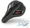 ROCKBROS Fahrradsattel Überzug Gel Fahrrad Sattelbezug Atmungsaktiv Polstersattelüberzug 26 * 18cm Fahrradsitzbezug mit Regenschutz Gelsattelbezug für MTB, rennrad, E-Bike Rot/Blau