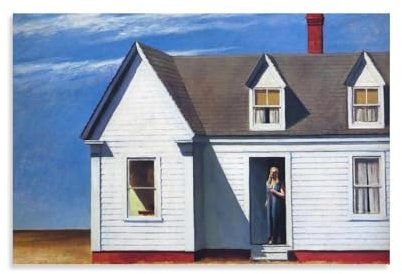 REDCHAMBER Poster mit amerikanischem Maler, Edward Hopper, High Noon, Kunstdruck, Wandfoto, Malerei, Poster, Hängebild, Familiendekoration, 30 x 45 cm