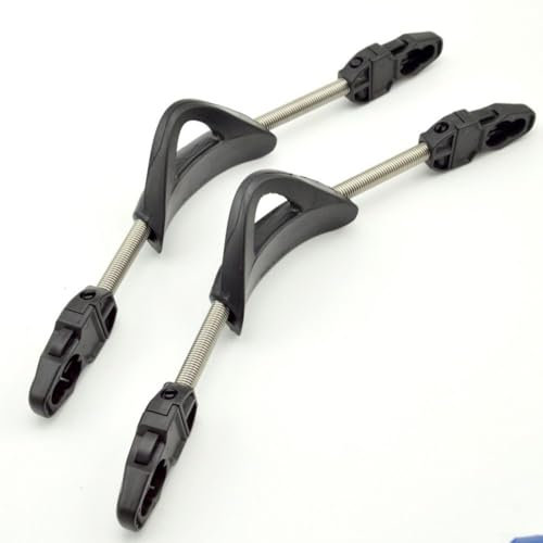 Edelstahl-Federflossenriemen für Tauchen, Federflossengurte aus Edelstahl, 2 x Bungee Straps Tauchriemen für Tauchen, rutschfeste Flossenriemen, Gute Zähigkeit, für Cressi, Mares Fin (M, schwarz)
