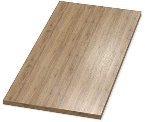 AUPROTEC Tischplatte 28mm Eiche Sanremo Classic 2000 mm x 1000 mm Holzplatte melaminharzbeschichtet Spanplatte mit 2mm ABS Kante Auswahl: 200x100 cm