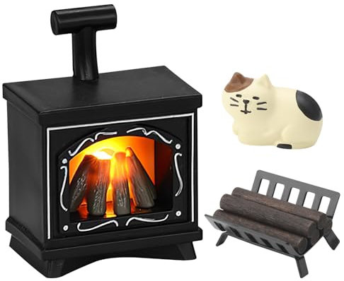 LED Lagerfeuer Wichtel Zubehör Weihnachten, Miniatur Wichtel ZubehöR Led Kamin Wichtel Kamin Miniatur Stadtflamme LED Wichtel Feuerstelle Mini Puppenhaus Zubehör Mini Lagerfeuer Deko