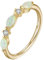 Mesnt Bague Mariage Femme, Bague de promesse élégante avec zircone cubique et Opale en Forme de Marquise, Or | Taille 49
