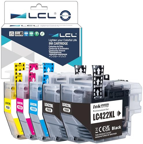 LCL LC422XL Tintenpatrone mit hoher Kapazität, Ersatz für Brother LC-422 LC-422XL LC422XL LC422VAL LC422XLVAL MFC-J5340DW MFC-J5345DW MFC-J5740DW MFC-J6540DW MFC-J6940DW (5Pack 2KCMY)