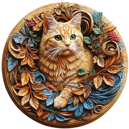 Holzpuzzle Erwachsene, 170 Teile 3D Katze Holzpuzzle, Puzzle Aus Tierteilen, Lernspielzeug Für Freunde Der Familie, Geschenk Für Erwachsene Und Kinder, 28.5 * 28.5cm, C