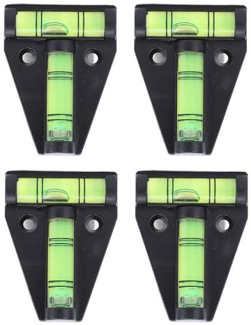 4 Stück T-Typ-Wasserwaage, RV-T-Wasserwaage, Multifunktionale Anwendung, Tragbare Mini-Wasserwaage für Wohnmobil-Nivellierstative, Anhänger
