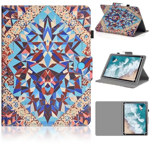 KATUMO Universal Case for All 10 inch Tablet,Cover for 10.1 inch Tab, Travel Portable Protective Folio Leather Stand Shell for All Kinds of 9.6-10.5 inch Android/iOS/Windows Tablet