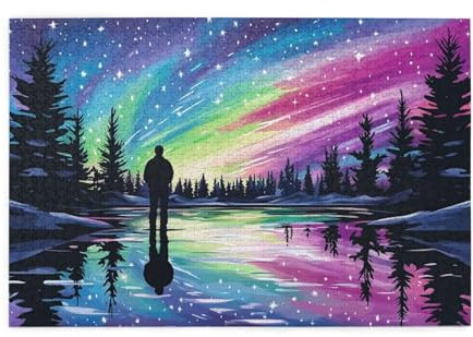 Aurora Puzzle 4000 Teile Erwachsene Mann, Puzzles mit Verpackung Box und Poster, Lustig Stress Abbauen Familien Unterhaltungsspiele für Raumdekoration, Kreative Geschenke für Männer/Frauen 1T-1528