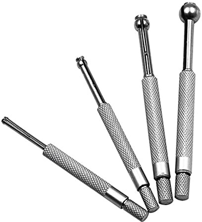 Lochlehre Set 1/20.3 cm 1/5.1 cm Klein Teleskop Vollkugellehre 4 Stück Anti-Rutsch-Griff für Industrielle Teleskop Bohrungslehre Set