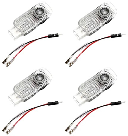 GLDFYYDS 4 Pack Car Door Logo Projector Lights, Car Door Lights, for A1/A3/A4/A5/A6/A6L/A7/A8/Q3/Q5/Q7/TT/RS/S Series Welcome Lights