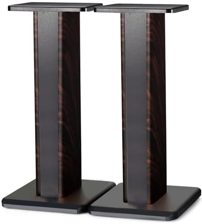 Universal Floor Pair, Heavy Duty Surround Sound Studio Monitor Stand For Home Theaters With Sand Filling Tuning Function 30-80CM Wood Speaker Stands,(Black,70CM)