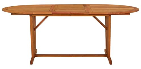 Ausziehbarer Holztisch für den Garten aus Eukalyptus Massivholz, großer Gartentisch für Terrasse mit praktischem Schirmloch