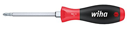 Wiha Schraubendreher SoftFinish® Phillips mit Sechskantklinge und Sechskantansatz (00764) PH1 x 80 mm ergonomischer Griff für kraftvolles Drehen, Allrounder für Industrie und Handwerk