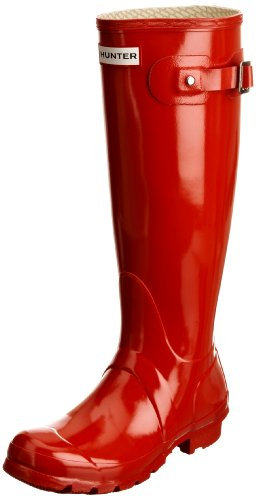 Hunter Original Tall Gloss, Stivali di Gomma Donna, Rosso (Pillar Box Red), 38