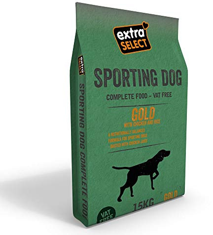 Extra Select Complete Dry Sporting Dog Food, Gold with Chicken and Rice, 15 kg