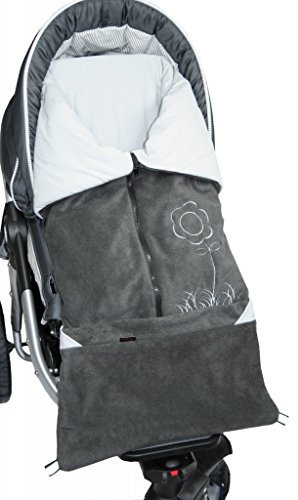 BYBOOM Universal Baby Fußsack und Decke 2in1 für Kinderwagen/Buggy, kuschelig-weiche Kinderdecke, Unterlage, Krabbeldecke 100x100cm doppelseitig, flauschig, ideal vom Frühling bis Herbst