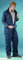 Men's Blue Castle Quilted Zip Front with Cover Placket Boiler Suit Coverall Overall Plumber wear Work Wear Navy Blue (Medium Chest to Fit 38-40, Navy Blue)