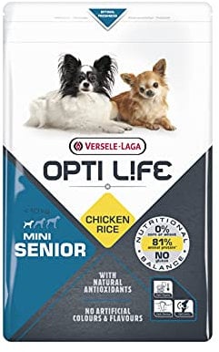 VERSELE-LAGA - Opti Life Senior Mini - Trockenfutter für ältere Hunde - Kleine Rassen - 7,5kg