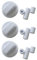 Ex-Pro® Universal White Control Knobs for All Ovens, Cookers and Hobs - Pack of 3