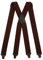 Olata Heavy Duty Hosenträger X-Form mit überkreuzten Trägern/Flughafenfreundliche Herren Hosenträger mit Plastik-Clips – 4cm. Braun