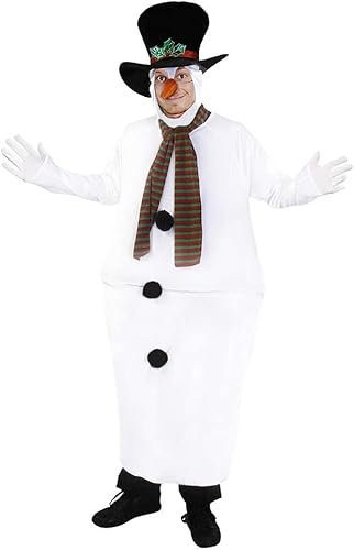 I LOVE FANCY DRESS Unisex Penguin Snowman Costume - Christmas Snowman Costume - Novelty Fat Suit (One Size)
