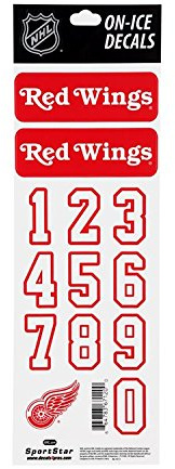 Helmsticker Set NHL Sportstar Team Detroit Red Wings